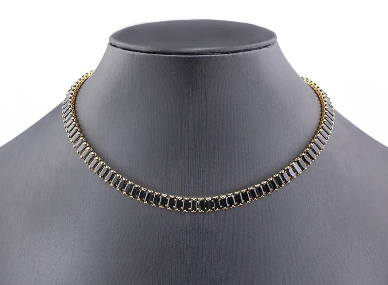 Colar Riviera Cravejado com zircônia - Banhado a ouro 18k - Imagem 11