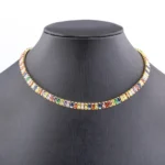 Colar Riviera Cravejado com zircônia - Banhado a ouro 18k