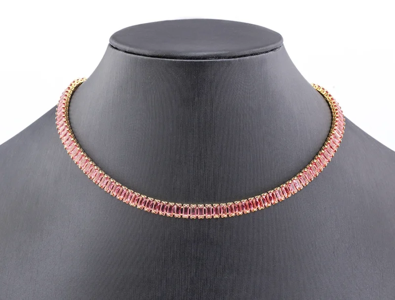 Colar Riviera Cravejado com zircônia - Banhado a ouro 18k - Imagem 10