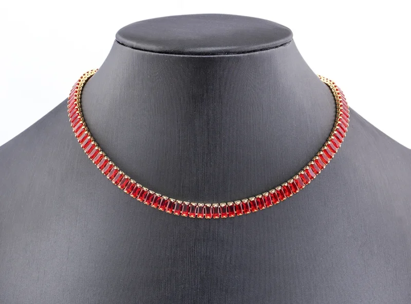 Colar Riviera Cravejado com zircônia - Banhado a ouro 18k - Imagem 6