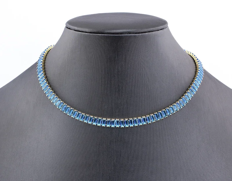 Colar Riviera Cravejado com zircônia - Banhado a ouro 18k - Imagem 4