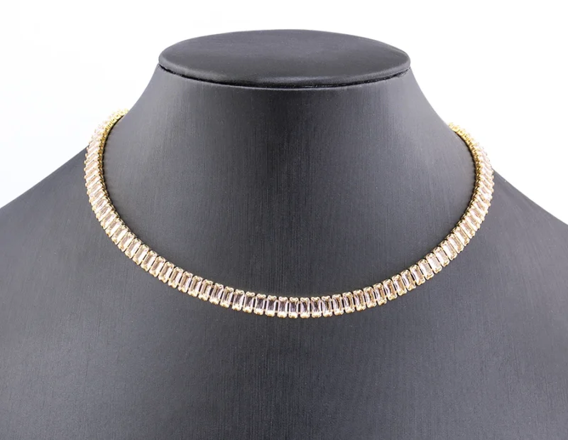 Colar Riviera Cravejado com zircônia - Banhado a ouro 18k - Imagem 5