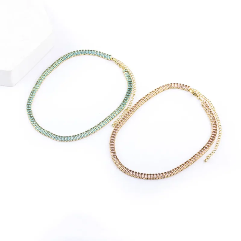 Colar Riviera Cravejado com zircônia - Banhado a ouro 18k - Imagem 3