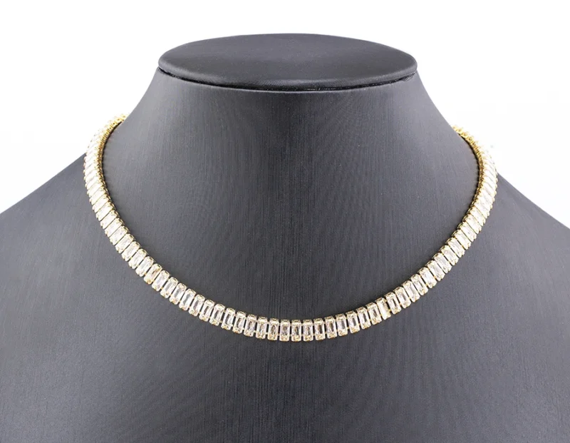 Colar Riviera Cravejado com zircônia - Banhado a ouro 18k - Imagem 9