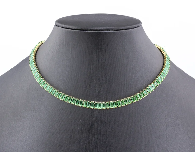 Colar Riviera Cravejado com zircônia - Banhado a ouro 18k - Imagem 8